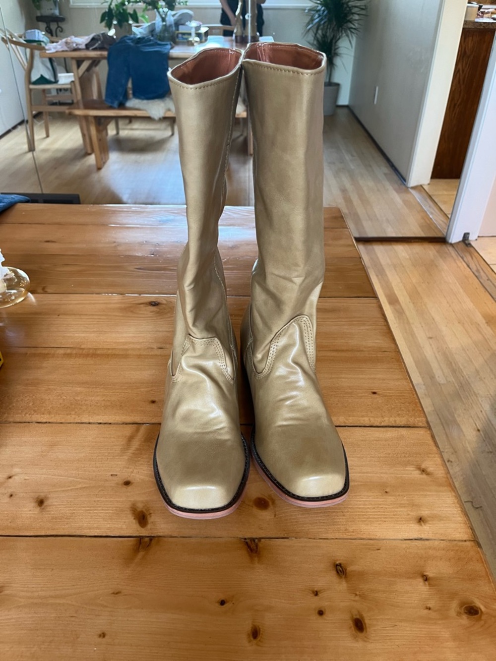 Frye Inspired Fake Leather Boots